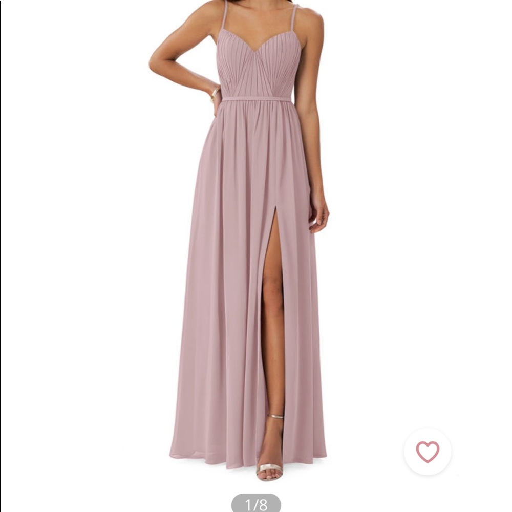 Azazie Zuma Vintage Mauve Size 4 Braided Straps